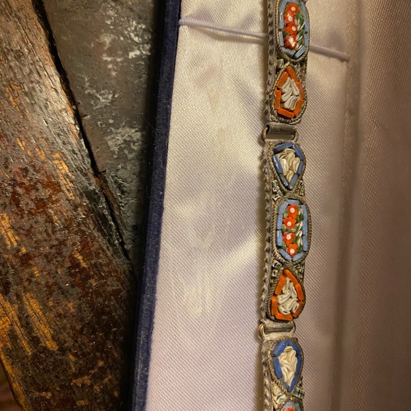 Ruby lane early mosaic bracelets  makers marks hidden on the connection ring. - Picture 3 of 9